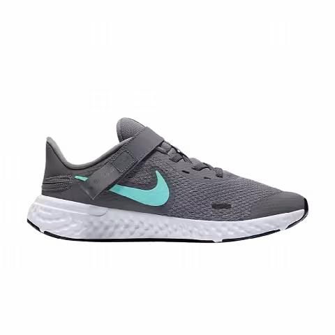 Nike Revolution 5 FlyEase 4E Wide GS 'Gunsmoke Aurora Green'