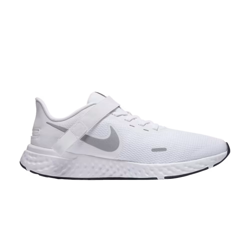 Nike Revolution 5 FlyEase White Metallic Silver