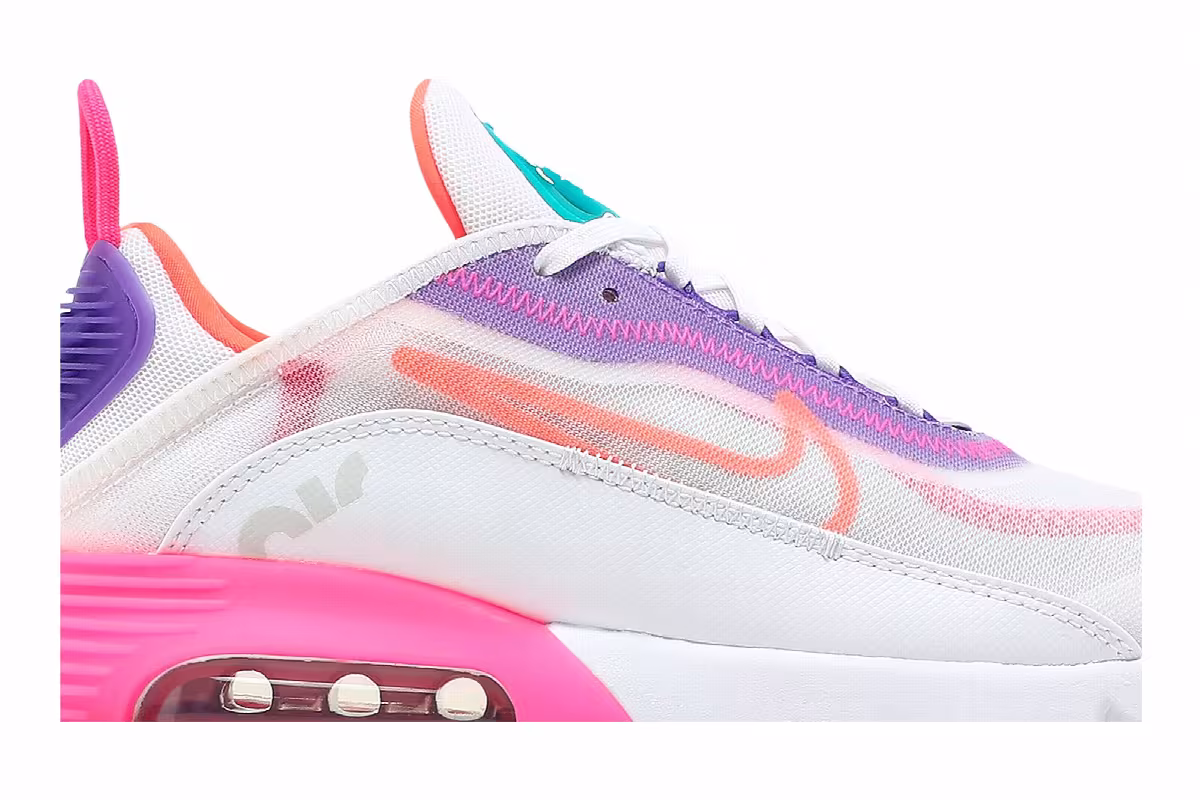 Nike Women's Air Max 2090 White Hyper Orange, view 3