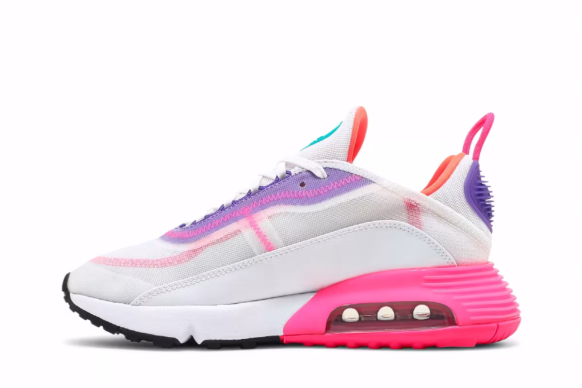 Nike Women's Air Max 2090 White Hyper Orange, view 4