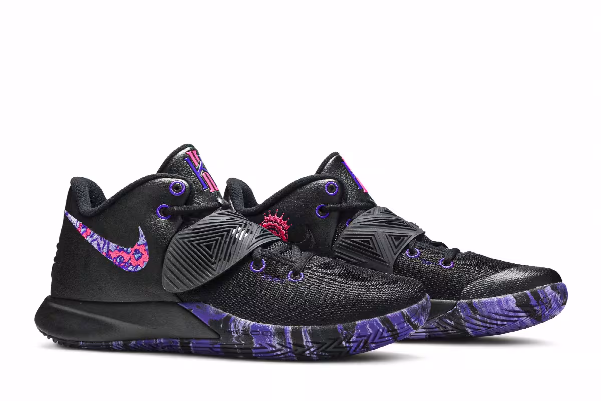 Nike Kyrie Flytrap 3 Black Court Purple, view 9