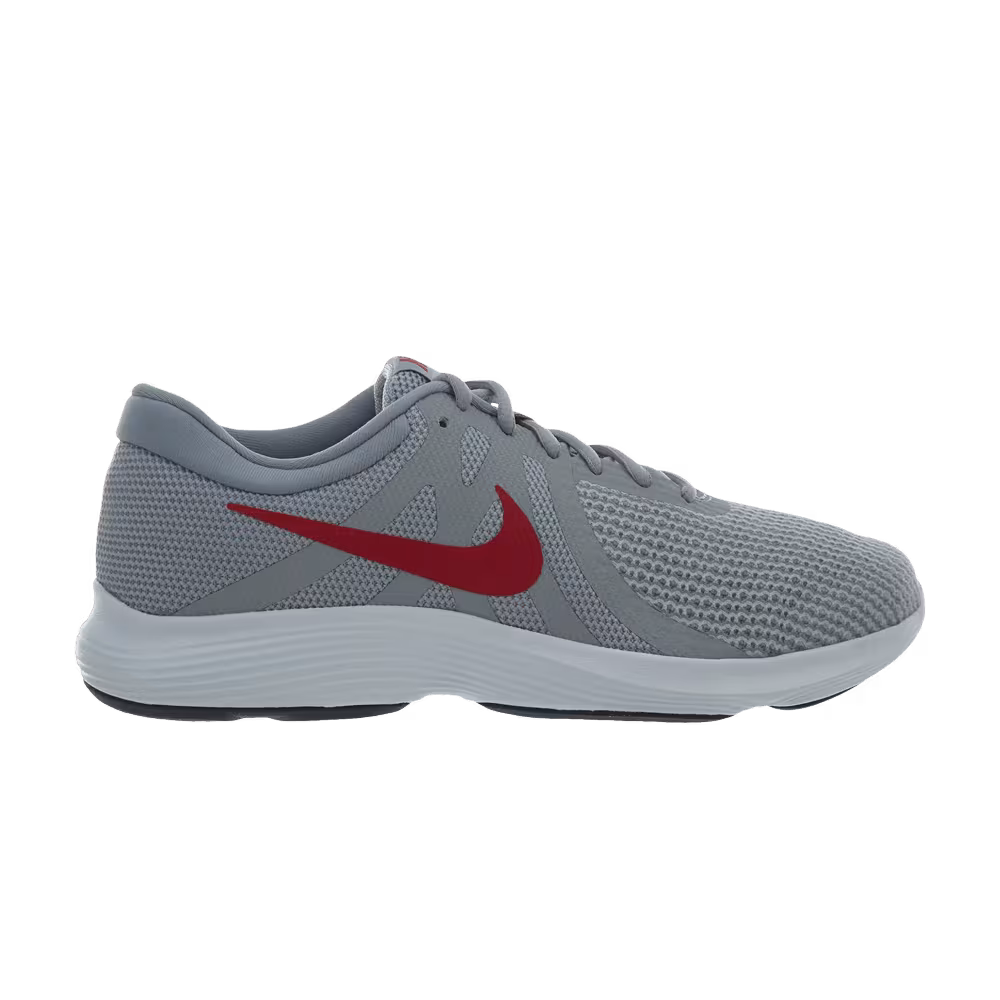Nike Revolution 4 4E Wide Wolf Grey Gym Red