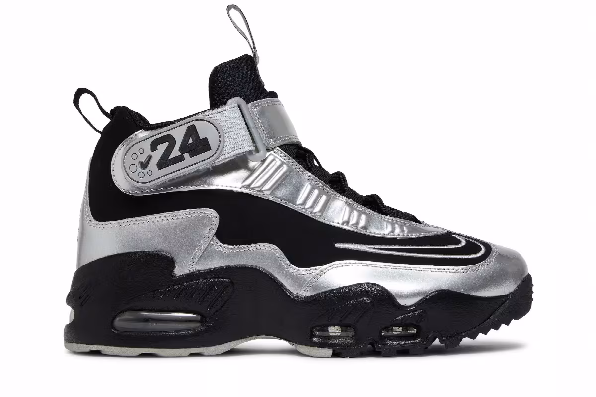 Nike Air Griffey Max 1 GS Black Metallic Silver, view 2