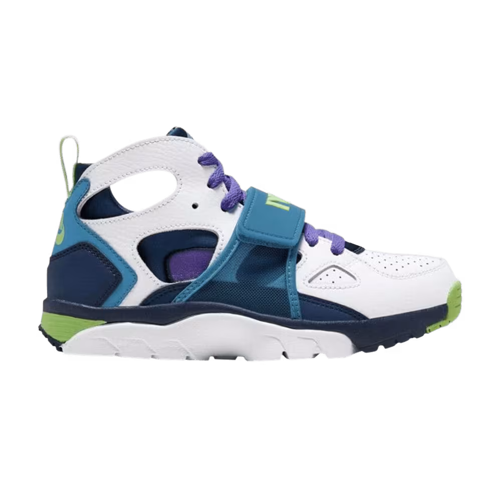 Nike Air Trainer Huarache GS White Blue Void Psychic Purple