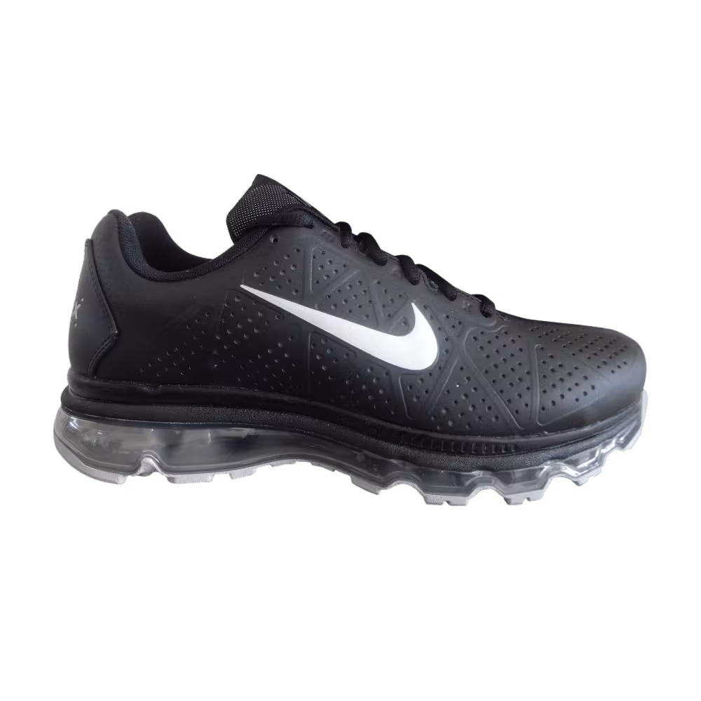 Nike Air Max+ 2011 Leather Black Metallic Silver