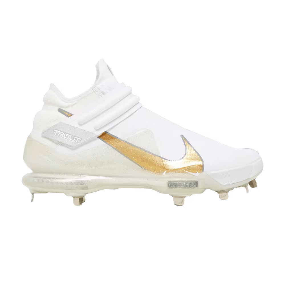 Nike Force Zoom Trout 7 Pro Mid White Metallic Gold