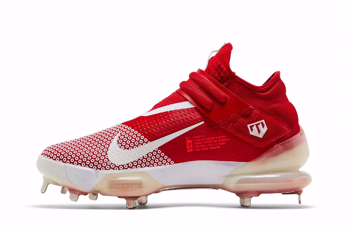 Nike Force Zoom Trout 7 Pro Mid University Red, view 4