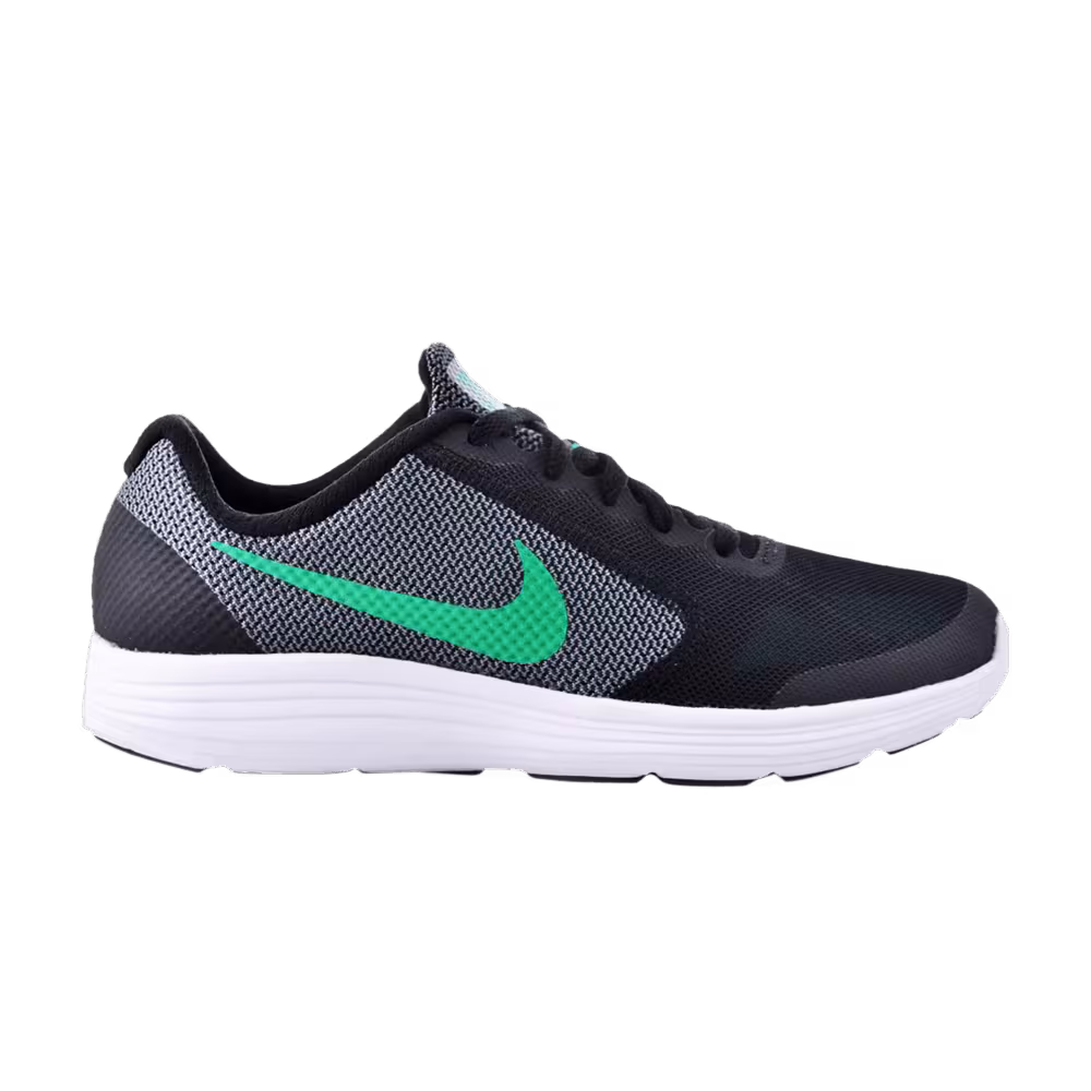 Nike Revolution 3 GS Black Stadium Green
