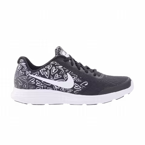 Nike Revolution 3 Print GS 'Black Hearts'