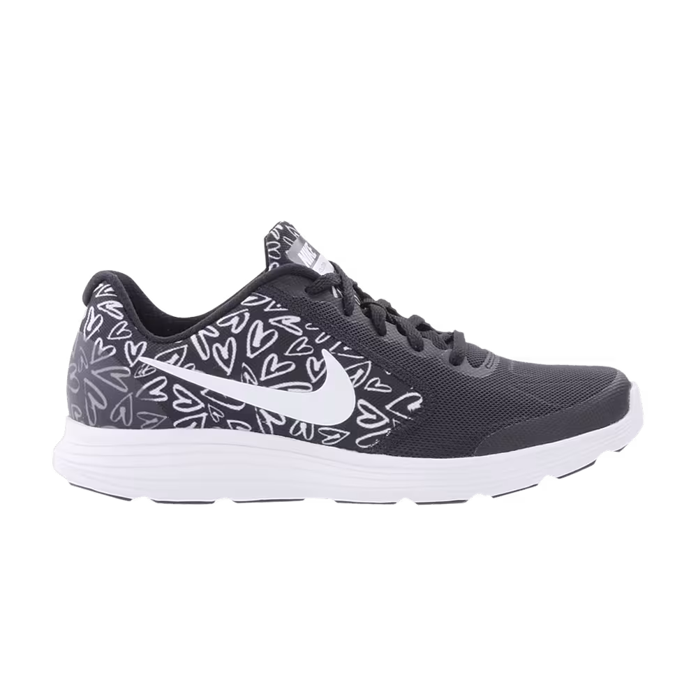 Nike Revolution 3 Print GS Black Hearts