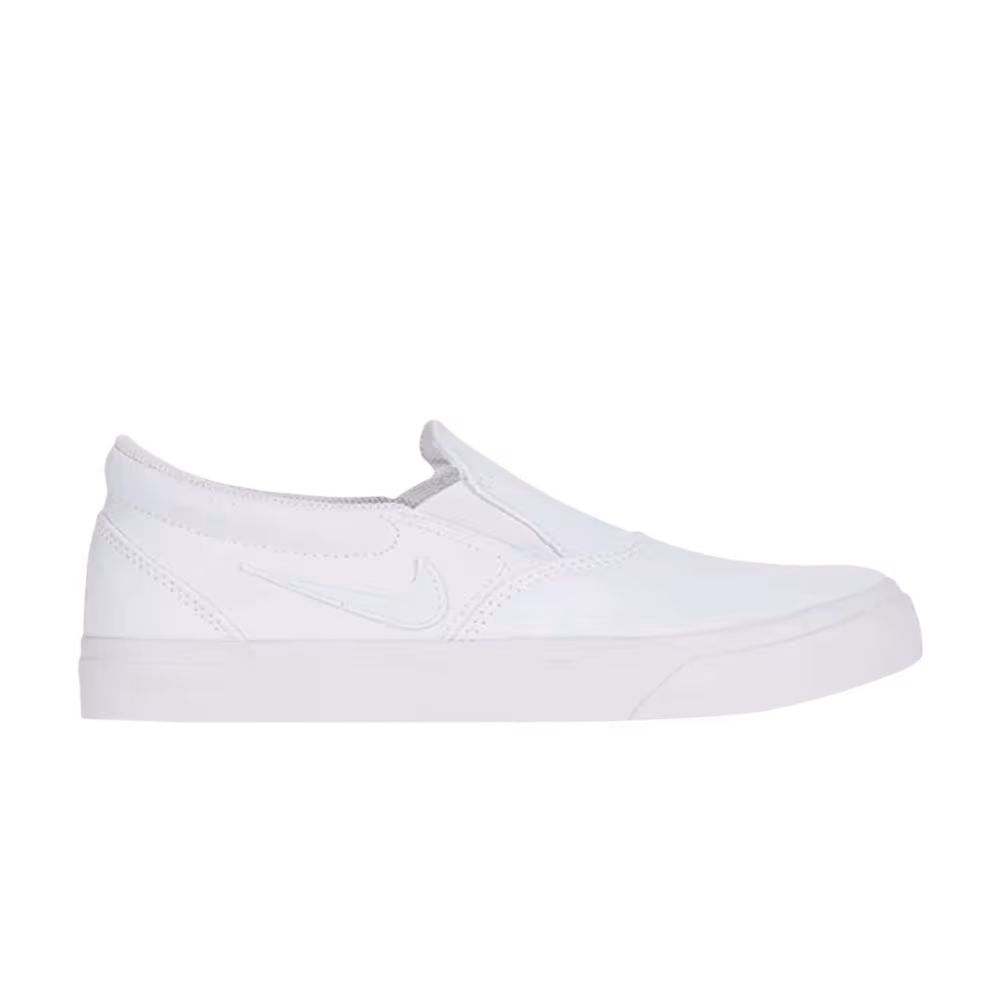Nike Women's Charge Canvas Slip-On SB Triple White
