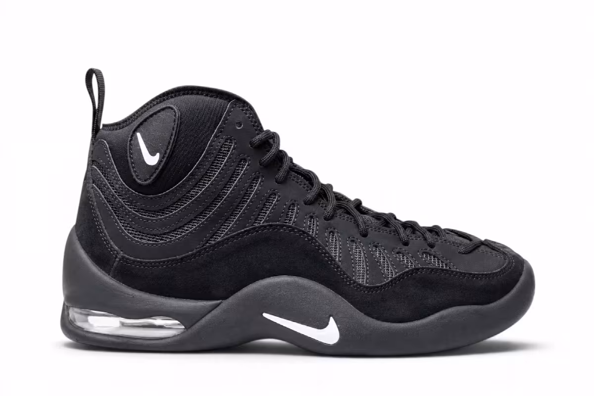 Nike Air Bakin Triple Black, view 2