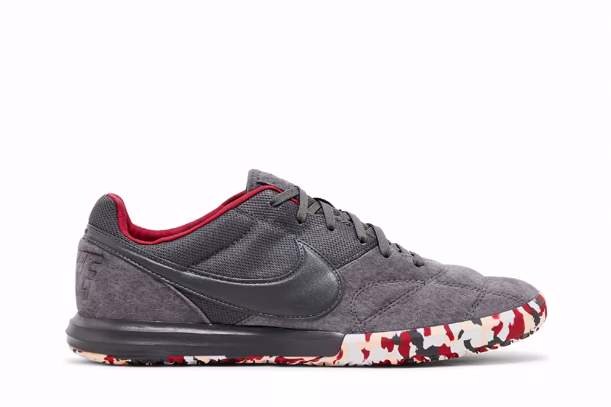 Nike Premier 2 Sala IC Grey Cardinal Red Camo, view 2