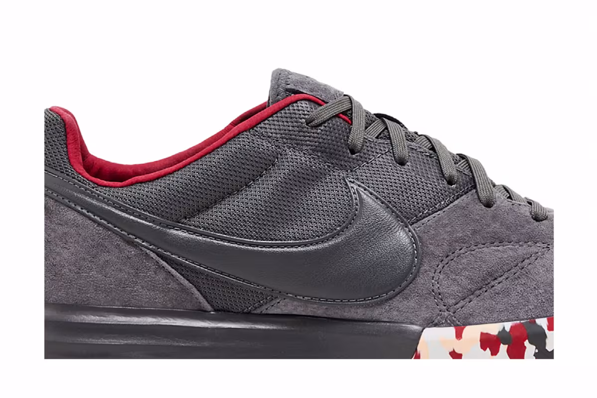 Nike Premier 2 Sala IC Grey Cardinal Red Camo, view 3