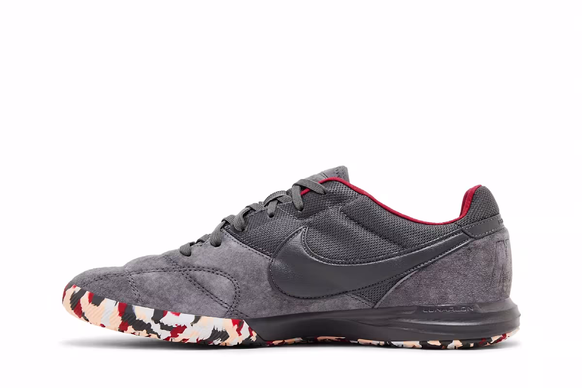 Nike Premier 2 Sala IC Grey Cardinal Red Camo, view 4