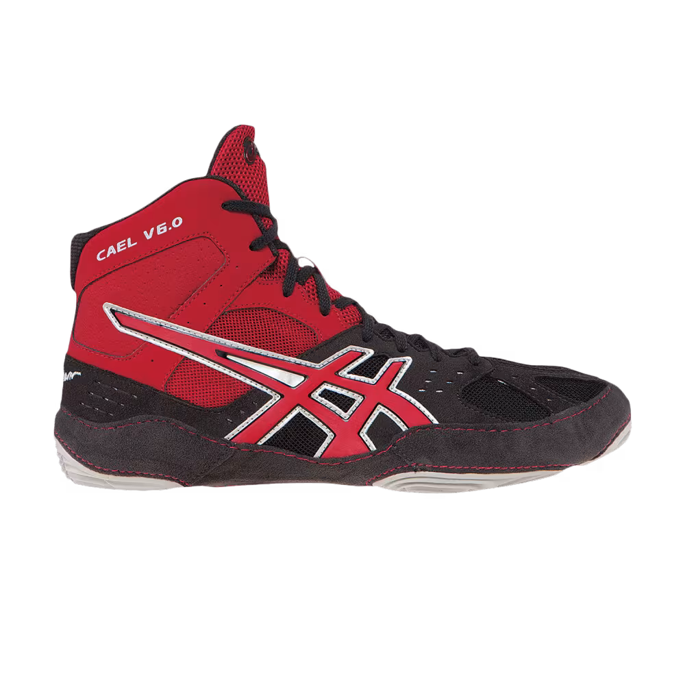 Asics Cael V6.0 Charcoal Fire Red
