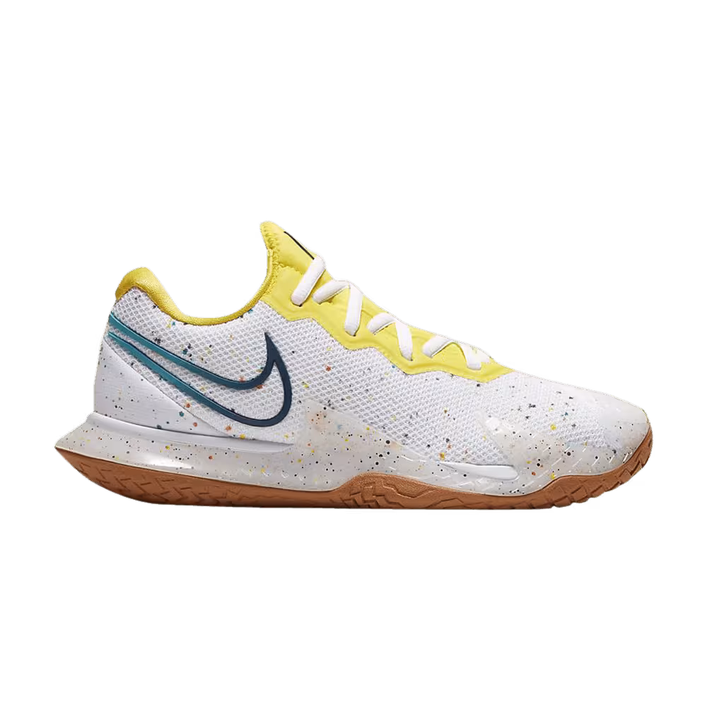 Nike Women's Air Zoom Vapor Cage 4 HC White Opti Yellow Gum