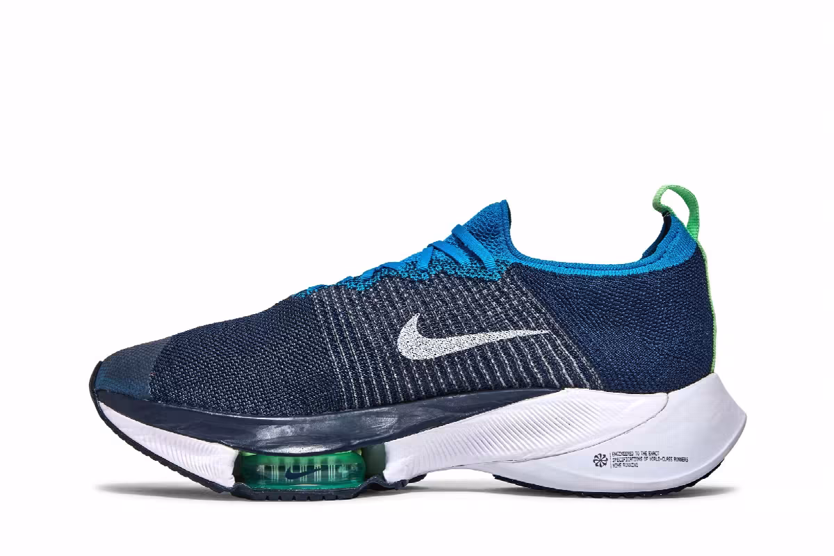 Nike Air Zoom Tempo NEXT% Flyknit Curry Navy, view 4