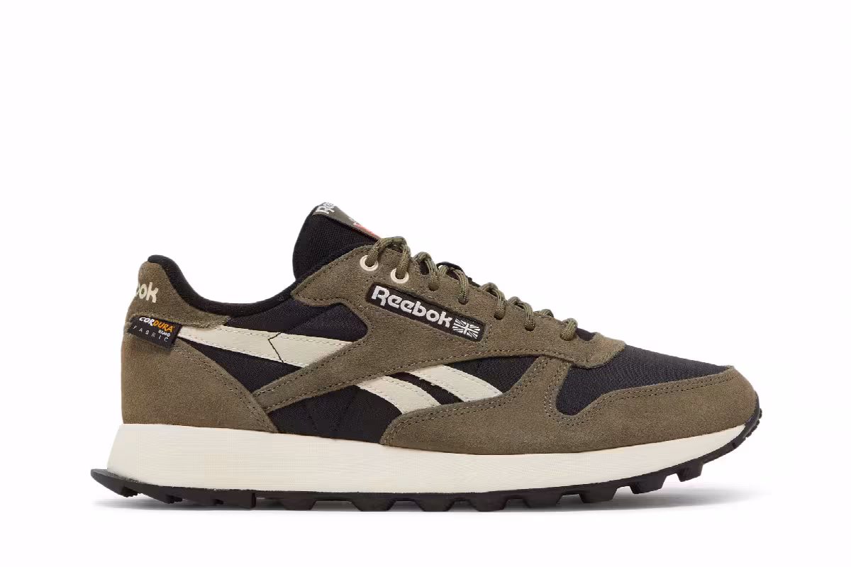 Reebok Classic Leather Black Army Green, view 2