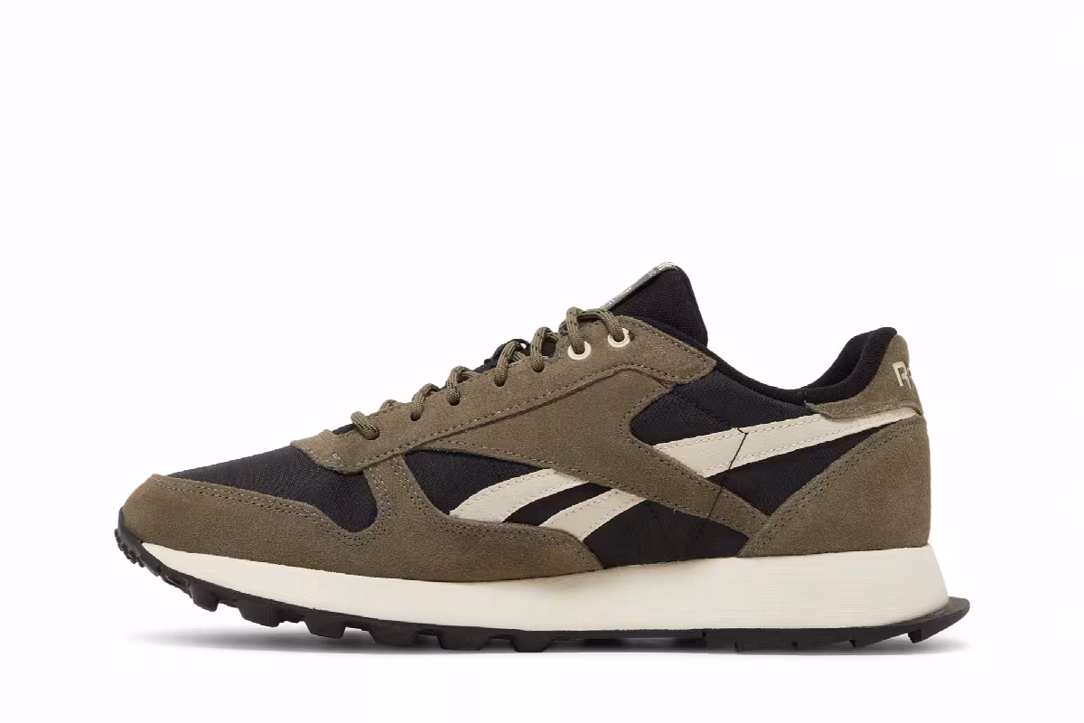 Reebok Classic Leather Black Army Green, view 4