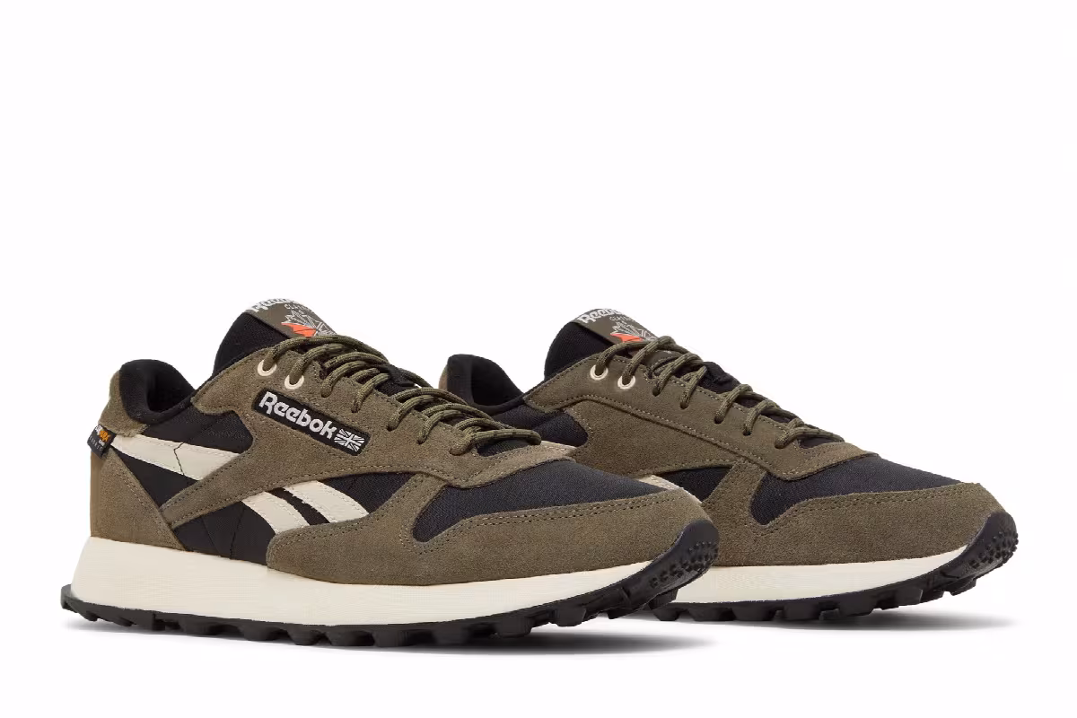 Reebok Classic Leather Black Army Green, view 9