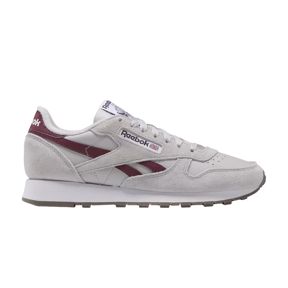 Reebok Classic Leather Grey Classic Burgundy