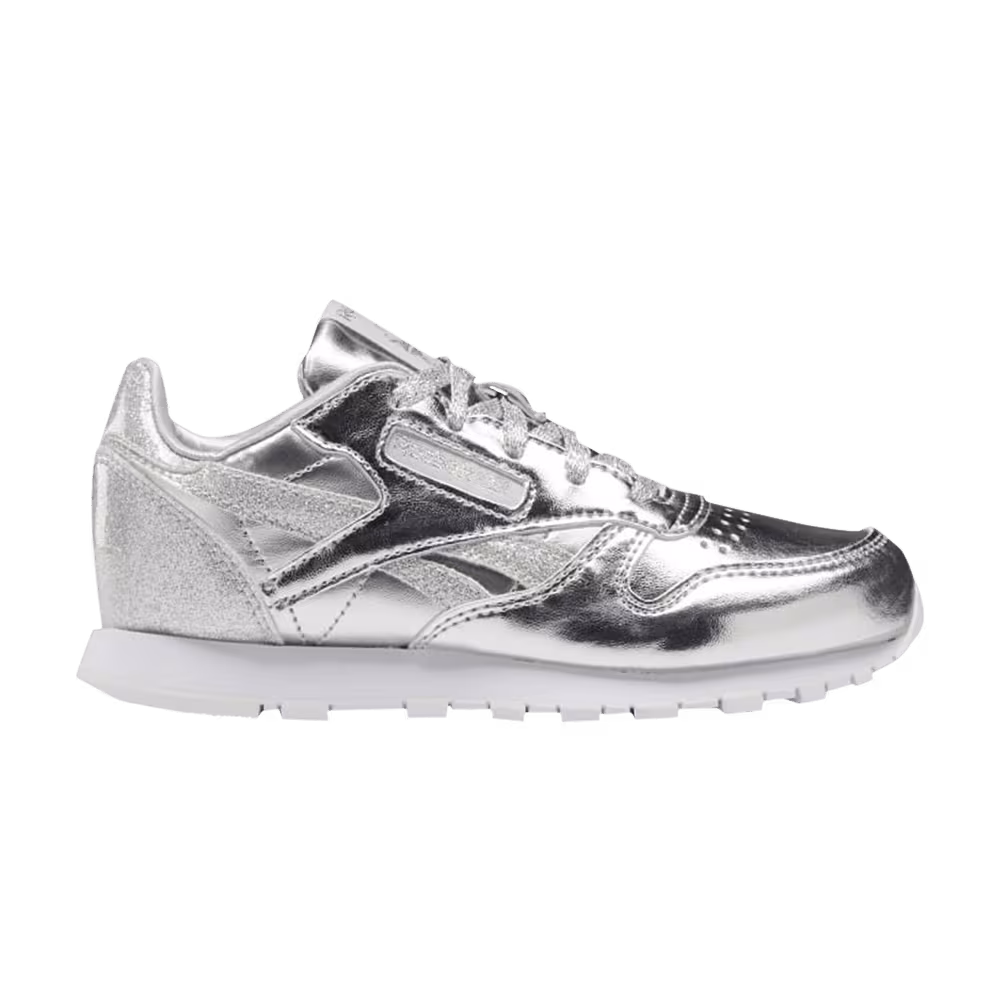 Reebok Classic Leather Little Kid Silver Metallic