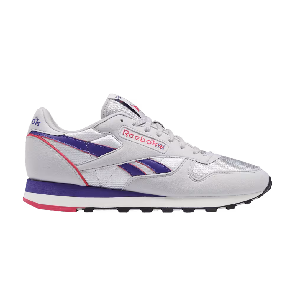 Reebok Classic Leather Pure Grey Team Purple