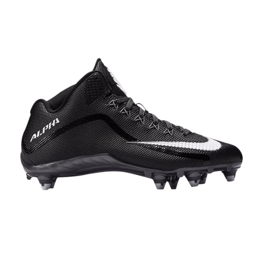Nike Alpha Pro 2 3/4 D Football Cleat Black