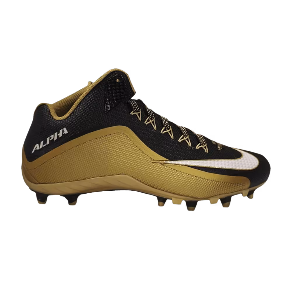 Nike Alpha Pro 2 3/4 TD Black Metallic Gold