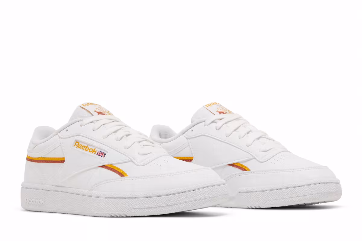 Reebok Club C 85 Vegan White Collegiate Gold, view 9
