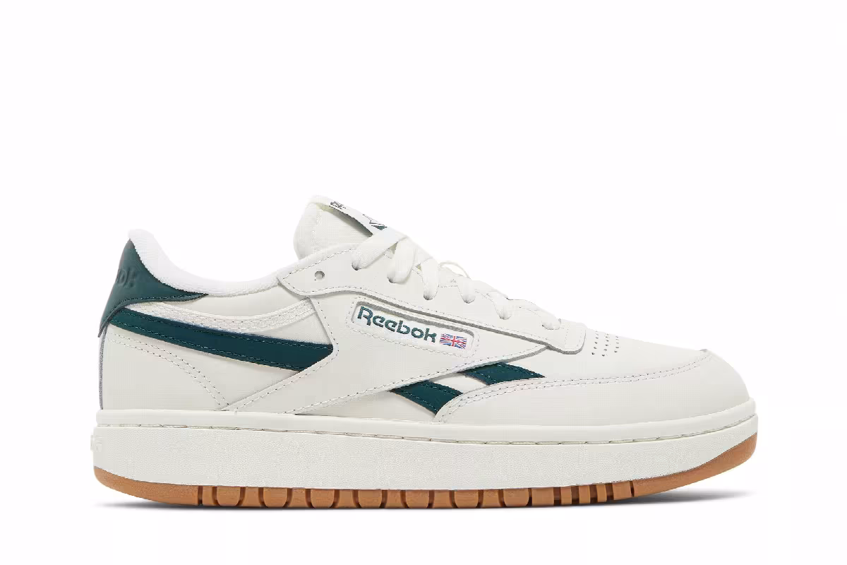 Reebok Women's Club C Double Revenge Chalk Forest Green, view 2