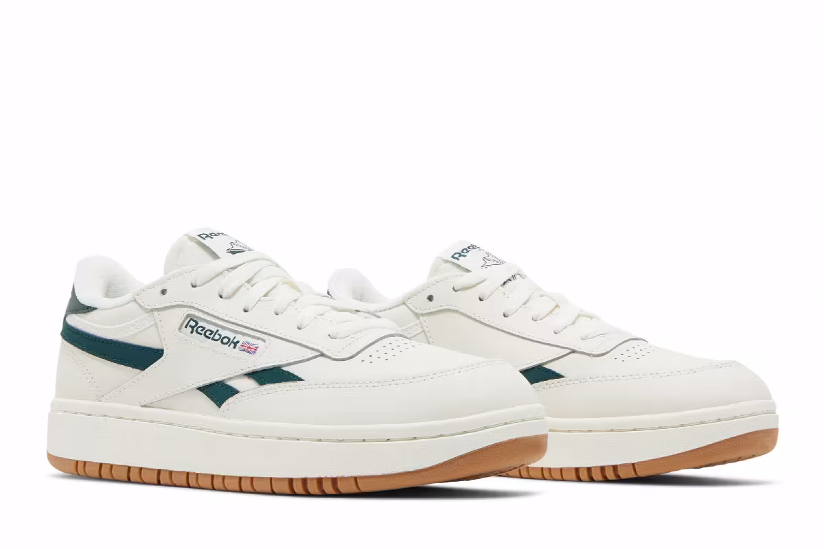 Reebok Women's Club C Double Revenge Chalk Forest Green, view 9