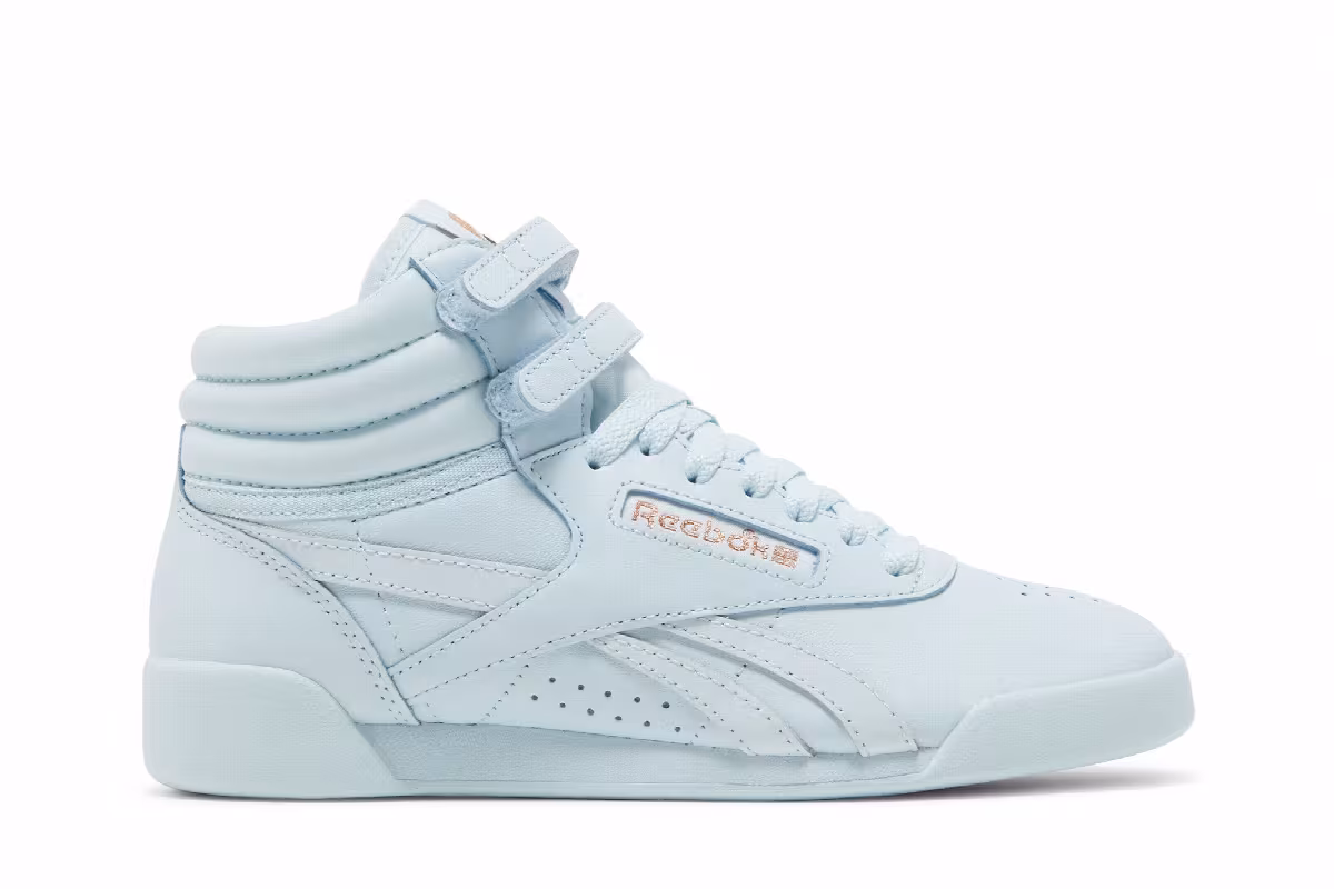 Cardi B x Reebok Freestyle High Big Kid Glass Blue, view 2