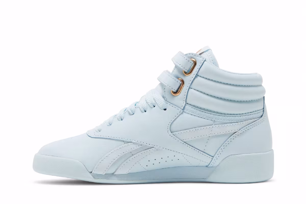 Cardi B x Reebok Freestyle High Big Kid Glass Blue, view 4