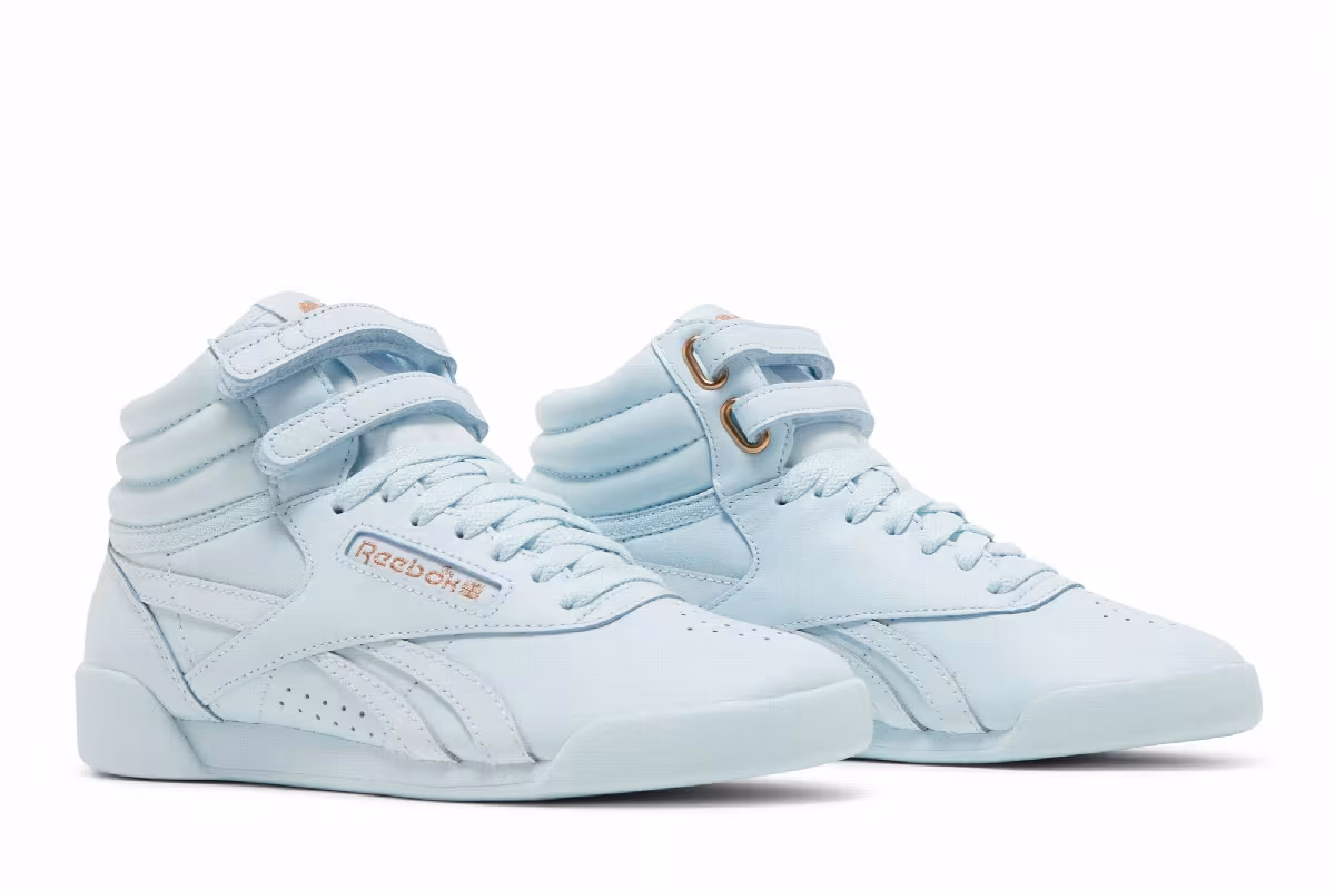 Cardi B x Reebok Freestyle High Big Kid Glass Blue, view 9