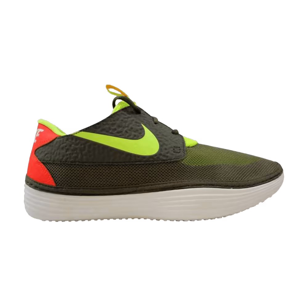 Nike Solarsoft Moccasin Tarp Green Voltage Crimson