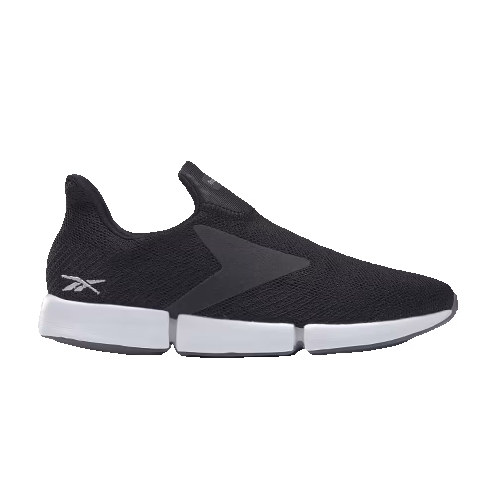 Reebok Women's DailyFit DMX Slip-On Black Silver Metallic