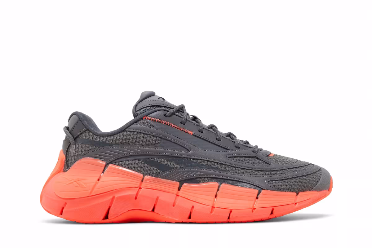 Reebok Zig Kinetica 2.5 Grey Orange Flare, view 2