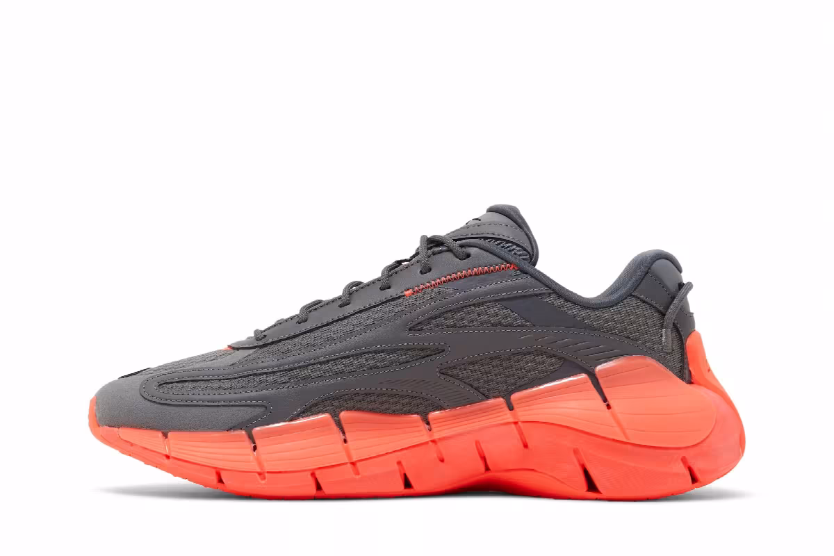 Reebok Zig Kinetica 2.5 Grey Orange Flare, view 4