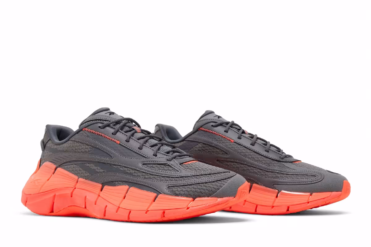Reebok Zig Kinetica 2.5 Grey Orange Flare, view 9