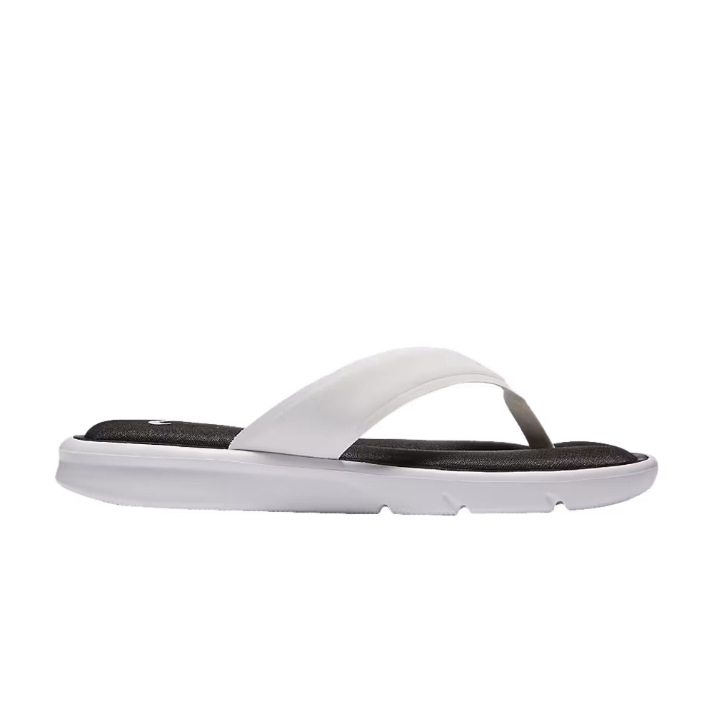 Nike Women's Ultra Comfort Thong Slide White Black