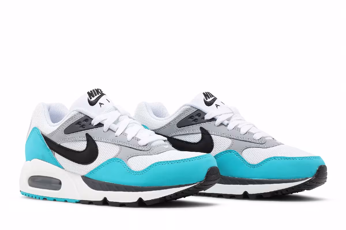 Nike Women's Air Max Correlate White Turquoise Blue, view 9