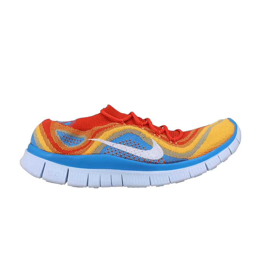 Nike Free Flyknit+ Team Orange Blue Glow