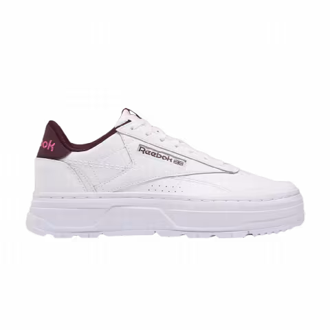 Reebok Wmns Club C Double Geo 'White Maroon'