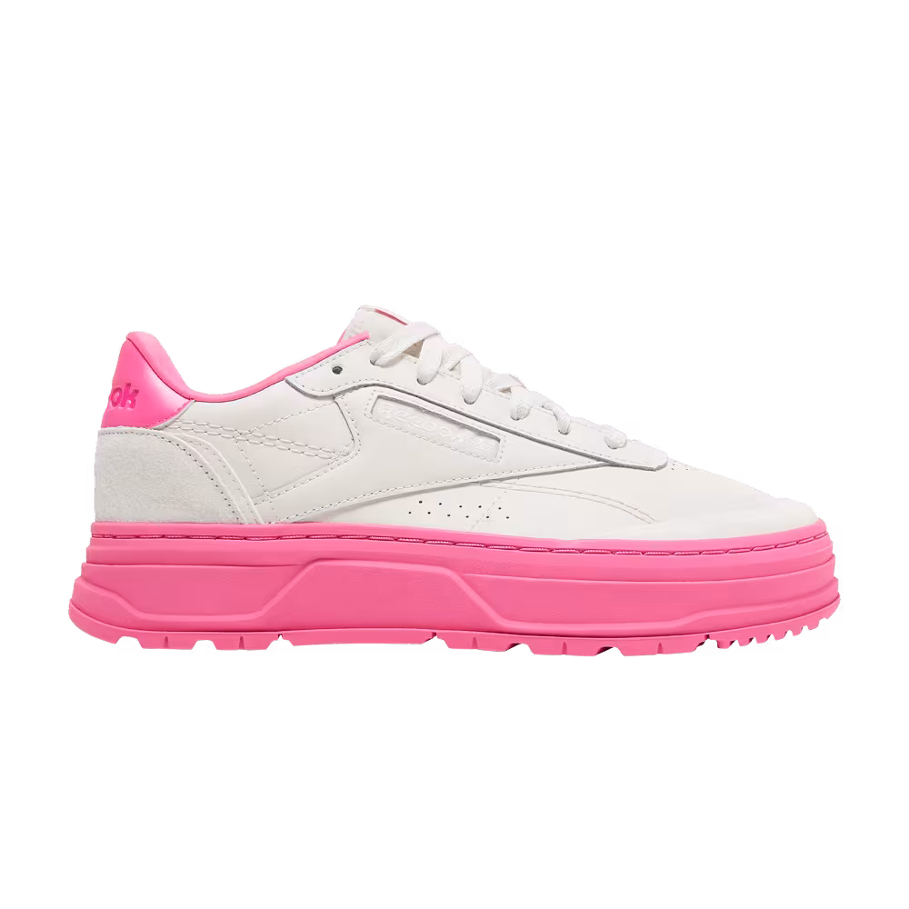 Reebok Women's Club C Double Geo Chalk Atomic Pink