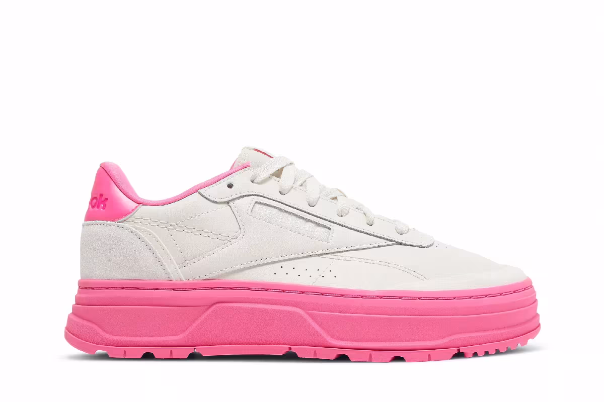 Reebok Women's Club C Double Geo Chalk Atomic Pink, view 2