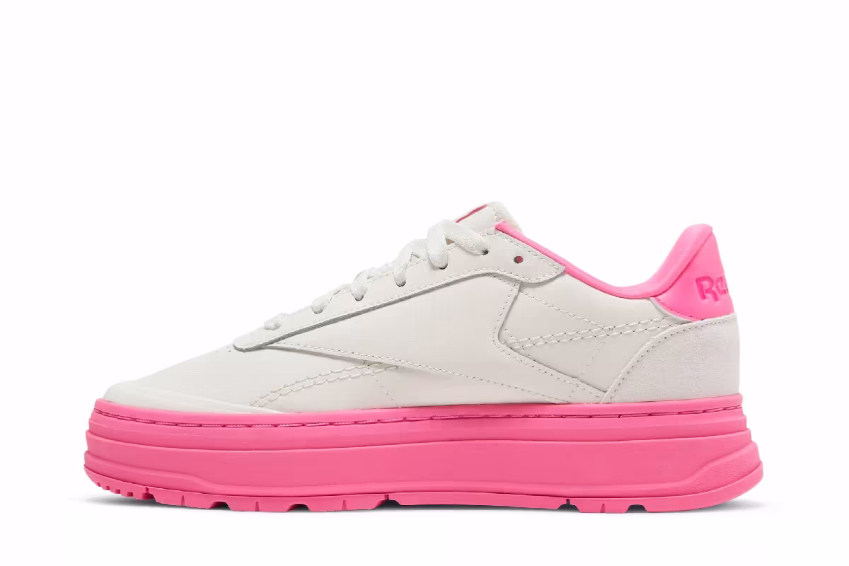 Reebok Women's Club C Double Geo Chalk Atomic Pink, view 4