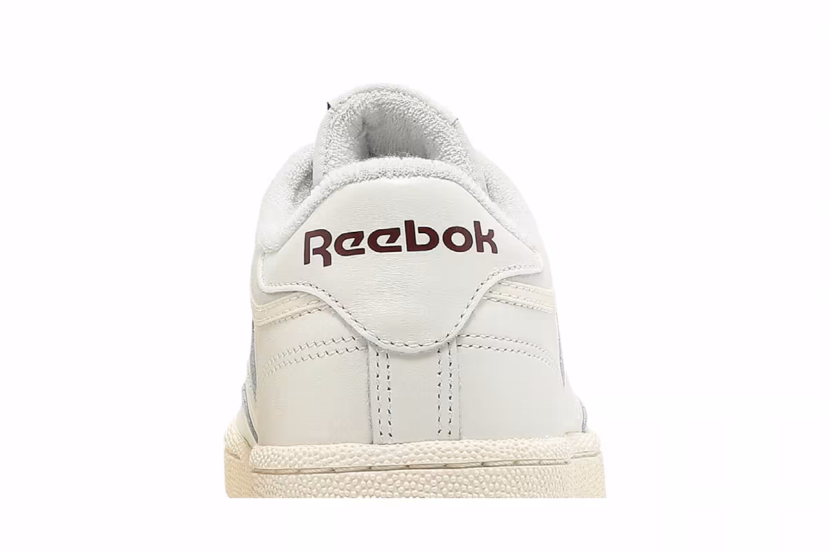 Reebok Club C 85 Classic White Collegiate Burgundy, view 8