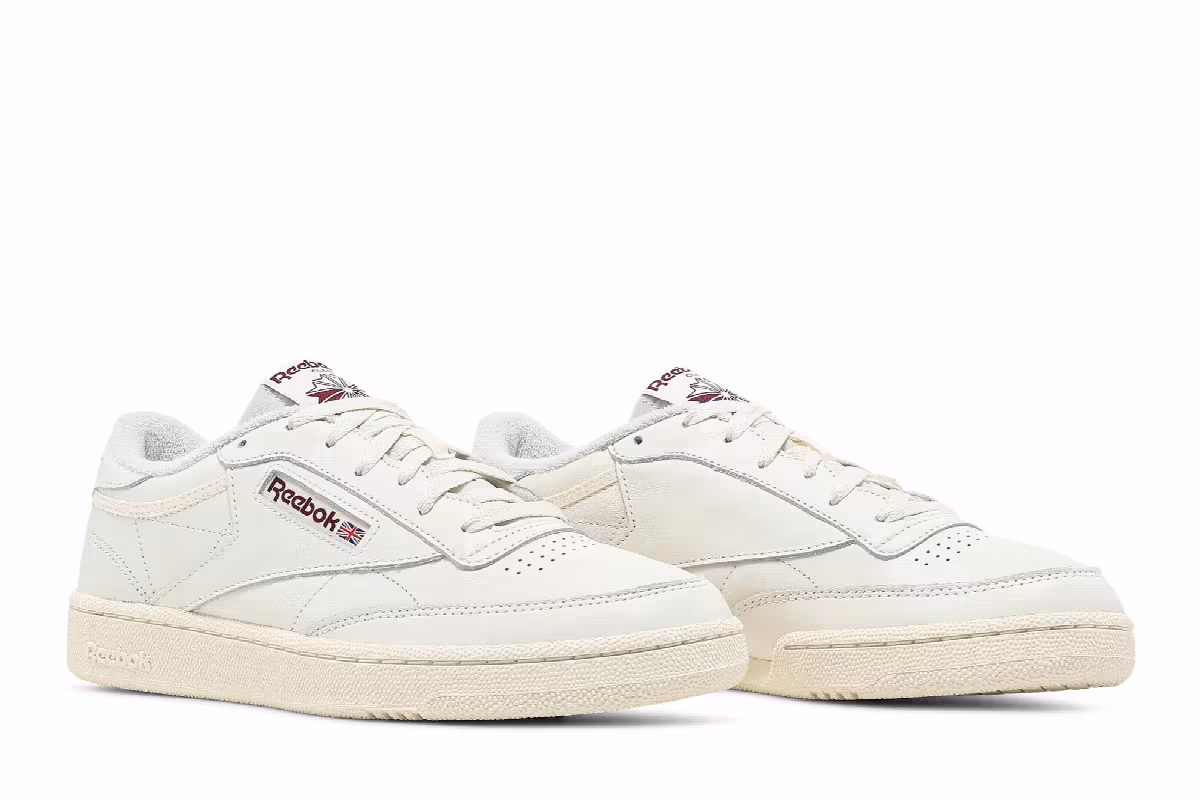Reebok Club C 85 Classic White Collegiate Burgundy, view 9